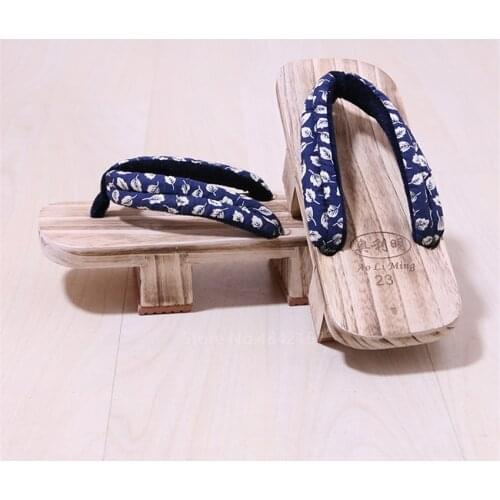 Man Flip Flops Wooden Japanese Geta Clogs Ethnic Round Toe Paulownia Anime Cosplay Naruto Samurai Costume Shoes Sandals Slippers