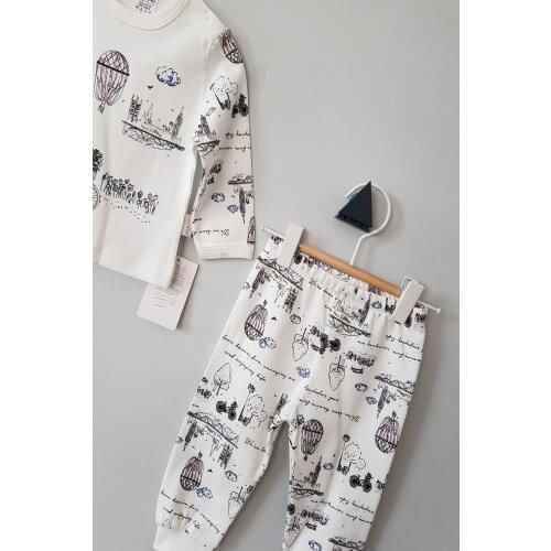 Male Baby 6-12 Month Air Bubble Bicycle Pajamas set