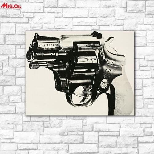 Wall Art Retro revolver American painting Painting For Living Room Home Decoration Oil Painting On Canvas Wall Painting no fram5