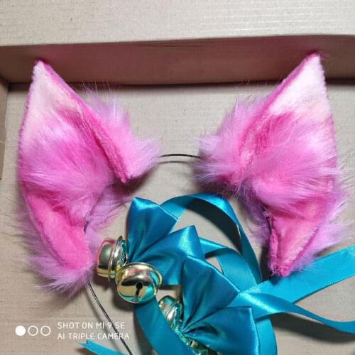 2020 New Hot Game!!LOL Spirit Blossom Tailed Fox Ahri ear headwear Free Shipping
