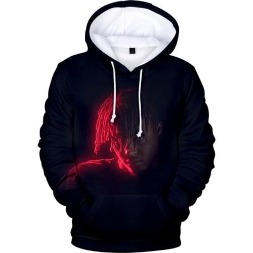 New Classic Juice Wrld 3D Hoodies Men Women Pullover Sweatshirt With Hat Streetwear Juice Wrld Polyester fiber Clothes 2019 Tops