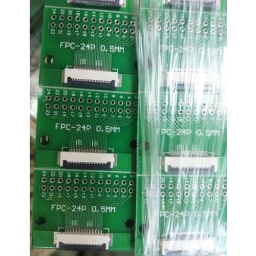 0.50mm Connector one-side weldin FFC/FPC 24P Connector Adapter Plate Flat Cable Socket Adaptor Connector for PCB Board TFT LCD