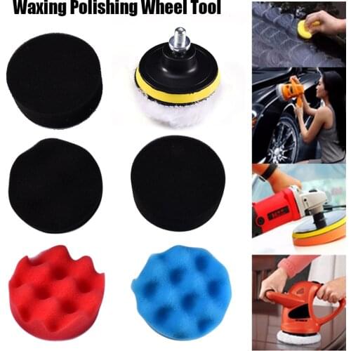 Polishing Buffing Pad Kit For Auto Car Polishing Wheel Kit Buffer With Drill Adapter Car Removes Scratches Waxing Buffing Pad