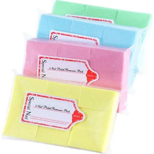 Nail Towels/Nail Remover Cotton / Multicolor Nail Polish Towels Nail Manicure Cleaning Tools Nail Remover pink/bule/green/yellow