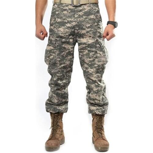 Hot Men camouflage pants multi pocket functional camo tactical men clothing cargo military army overalls trousers