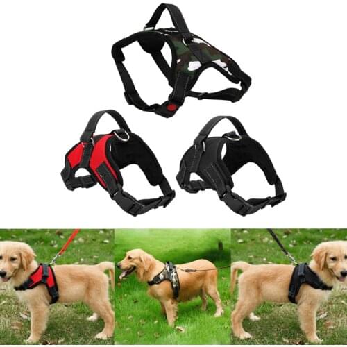 S/M/L/XL 7 Colors Pet Cats Dog Leash Large Dog Soft Adjustable Dog Harness Pet Supplies Walk Out Hand Strap Vest Collar For Dogs