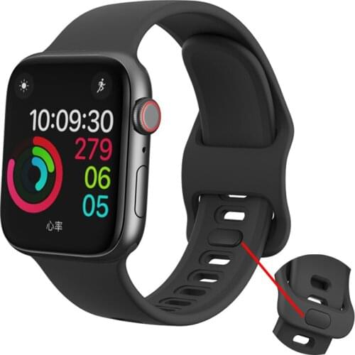Liquid silicone strap for apple watch band 44mm 42mm 40mm 38mm iwatch band 5/4/3/2/1 Same as Apples official silicone material