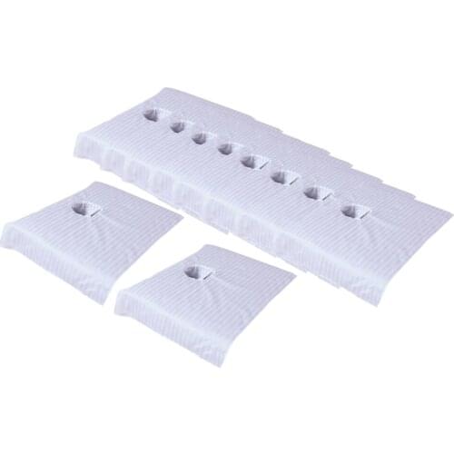 10 Pieces Cotton SPA Massage Table Cover Beauty Bed Face Hole Towel Cloth