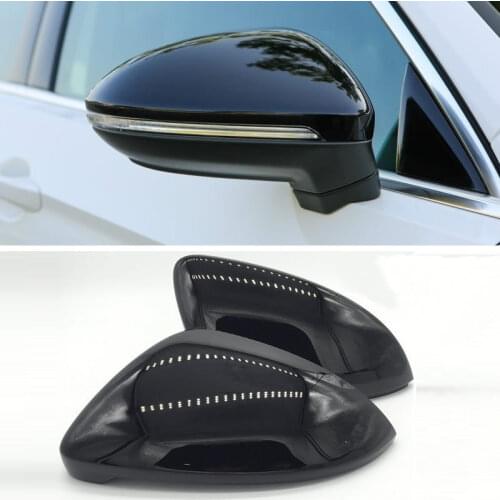 SKTOO for VW Golf 7 MK7 7.5 GTD R GTI MK6 6 Polo 6R 6C Scirocco Passat B7 Jetta Beetle Side Wing Mirror Cover Caps E-GOLF