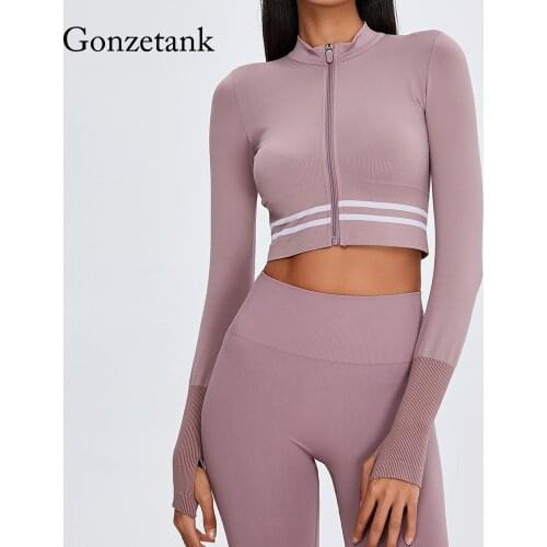 2021 Spring New Zipper Jacket Sportswear Sexy Sleeve Sports Top Running Sportswear Gym Sexy Fashion Running Clothes