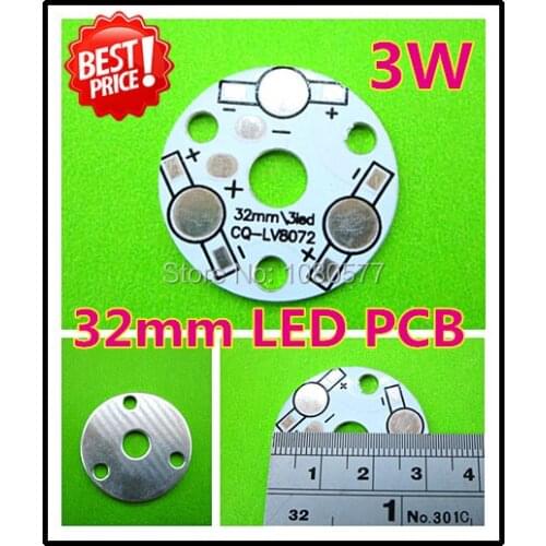 32mm 3W LED PCB, 3W Aluminum Base Plate, 3W High Power LED Heat Sink Lamp Plate LV8072 For DIY A LED Lamp