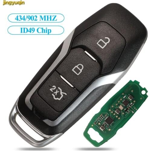 Jingyuqin Remote Smart Car Key Control 434/902MHZ ID49 For Ford Mondeo 2.0T Kuga Mustang 2015- Edge Keyless-Go Styling 3/5BTN
