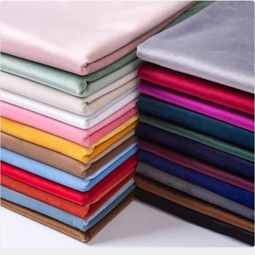 High End Solid Color Thickened Velvet Plush Fabric For Sofa Cover Pillowcase Dress DIY Brocade Velour Cloth Tissu 50X155cm