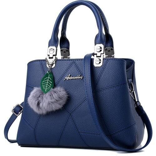 YINGPEI Women Bag Vintage Casual Tote Fashion Women Messenger Bags Shoulder Top-Handle Handbag Purse Wallet Leather Black New