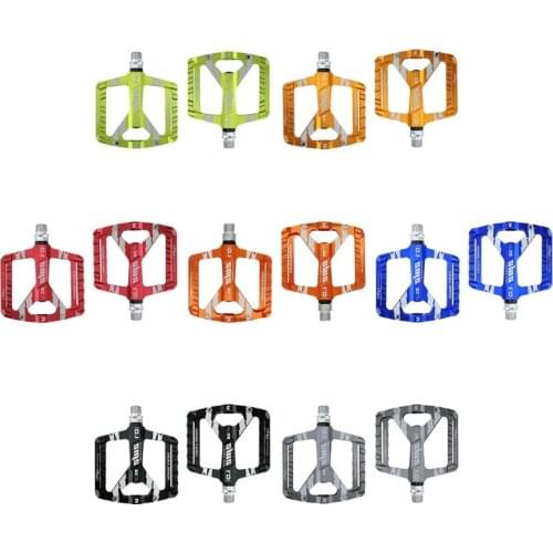 1 Pair Bike Ultralight Non-slip Flat Pedals Aluminum Alloy Sealed Bearings Pedal N0PC