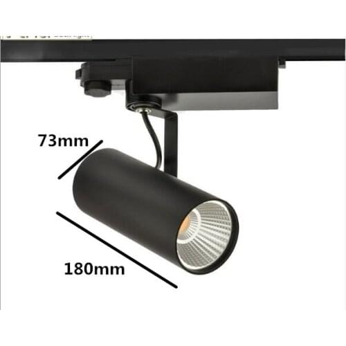 10pcs fedex dhl COB 12W 30W Led Track light aluminum Ceiling Rail Track lighting Spot Rail Spotlights Replace Halogen Lamps