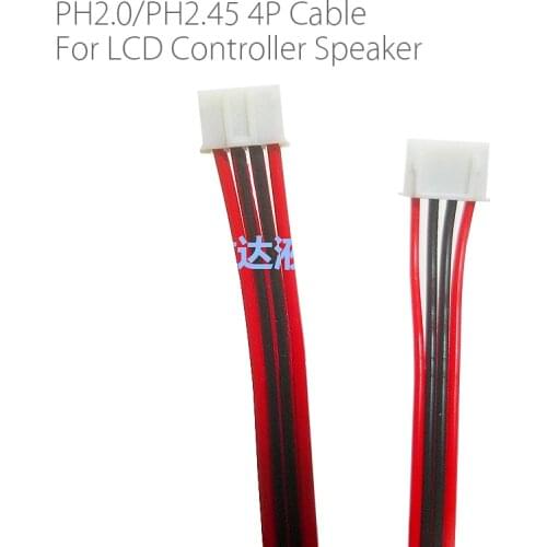 10Pcs/lot PH2.0 PH2.45 4P Cable For 3663 3463 V29/56/59 SKR.03 LCD Panel Speaker Amplifier audio 40cm 60cm