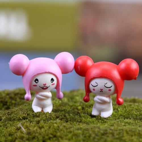 ZOCDOU 2 Pieces Cartoon Anime Rabbit Doll Toy Coney Hare People Statuary Model Statue Figurine Crafts Figure Ornament Miniatures