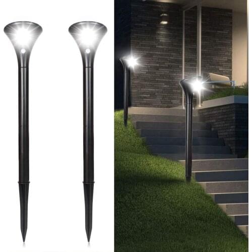 2pcs Solar Lawn Lights Garden Spot Lamp With Motion Sensor Solar Land Scaping Light Multipurpose Garden Ground Solar Lawn Lamp