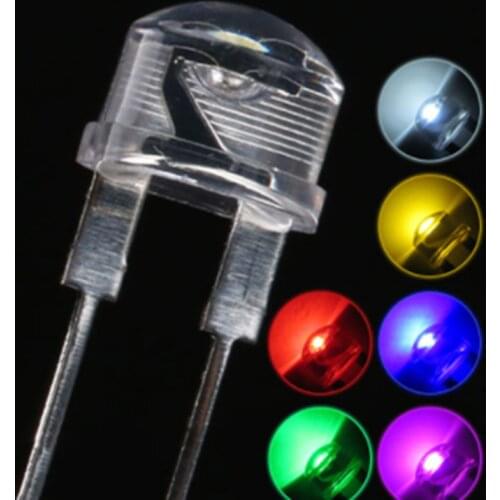 20pcs!!! 8MM/F8 straw hat LED light-emitting diode straw hat white hair/white hair emerald green/white hair blue 0.5W lamp beads