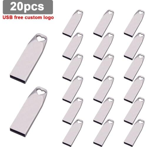 20pcs/lot USB Flash Drives USB2.0 USB 128GB 64GB 32GB 16GB 8GB 4GB Pendrives Dual Pen Drive Cle USB For photography custom logo