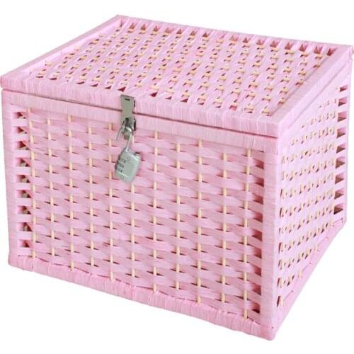 2021 New Environmentally friendly storage basket household cabinet student book dormitory storage box with lock