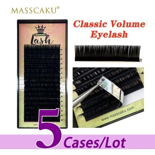 5case/lot Wholesale supplies lash extension trays 0.05 0.07 0.10 individual eyelash real mink individual eyelash extensions