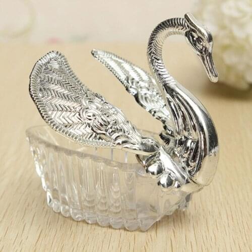 600pcs/lot Wedding Party Supplies Christmas Valentines Celebration Gift Elegant Romantic Swan Candy Box Favours Decoration