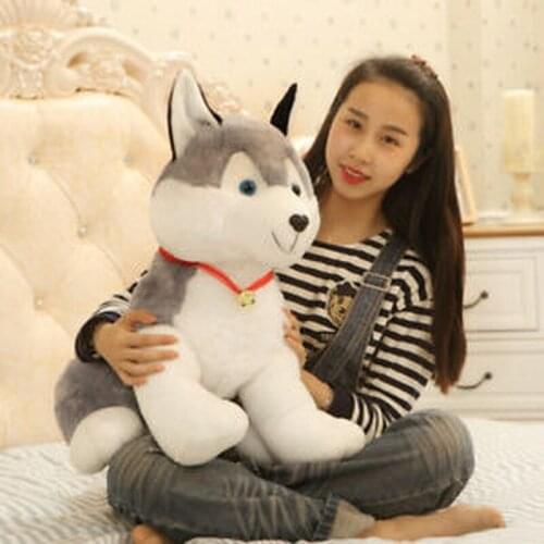 70cm Giant Big Hung Husky Dogs Plush Soft Toys Large Simulated Animal Doll Gift Toys For Children Cute Plush