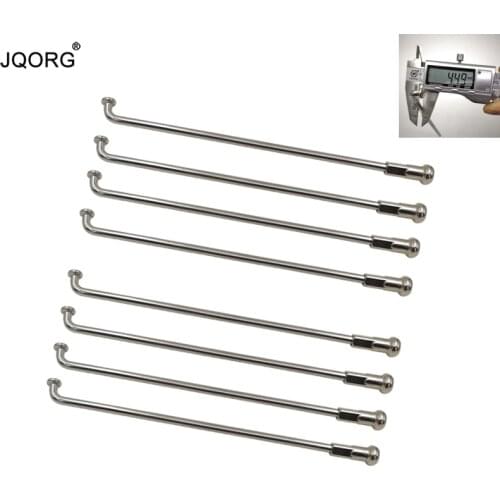 8 Pieces A Lot 7 Gauge Diameter 4.5 mm Sliver Color Motorcycle Spokes J-bend Equal Diameter 304 Stainless Steel Material Spokes