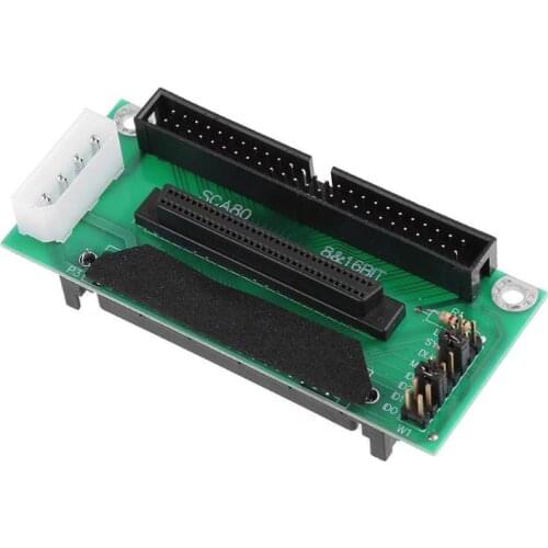 SCSI SCA 80 Pin to 68Pin to 50 Pin IDE Hard Disk Adapter Converter Card Module Board Adapter support SCA & SCA-2 80-pin