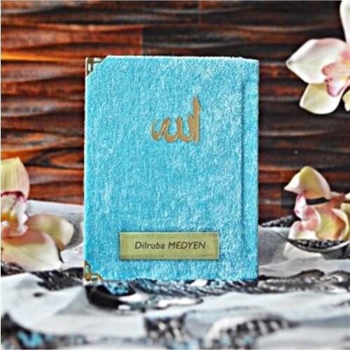 25'li Yasin Bag Velvet Eco 128 Fihristli P. You Bebe Blue Religious Gift