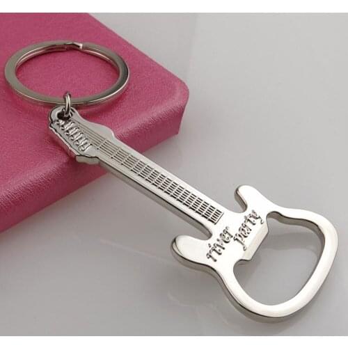 Suti Gift Zinc Alloy beer guitar bottle opener bottle opener keychain keyring key chain key ring