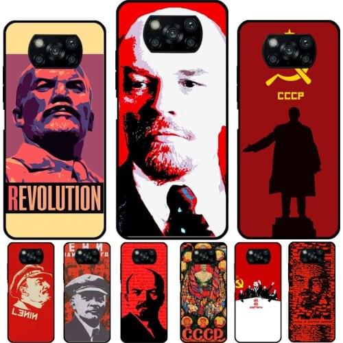 Lenin Soviet Union flag For POCO X3 Pro F2 F3 M3 Pro Case For Xiaomi Mi Note 10 Lite 9T 10T Pro Mi 11 Ultra Cover