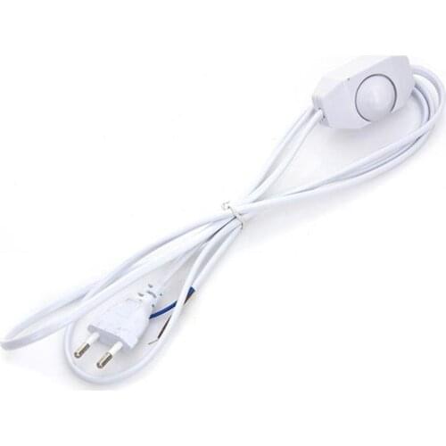 Clear white 1.8m switch dimmer cable with plug 304 switch wire power cable with EU US plug Modulator line power wire switch lamp