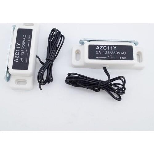 Electric door magnetic switch AZC11Y 125/250VAC magnetic lock switch magnetic induction door safety wired magnetic sensor switch