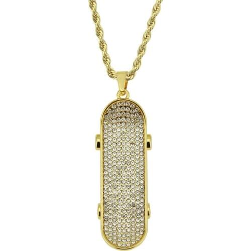 2020 Hot Selling Creative Pop Mens Necklace With Three-dimensional Skateboard Pendant Fashion Accessori