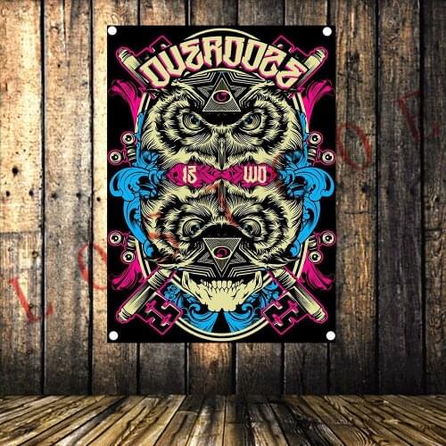 Grim Reaper HD Retro Rock and Roll Band Flag Heavy Metal Tattoo Banners Music Studio Bedroom Background Wall Decoration