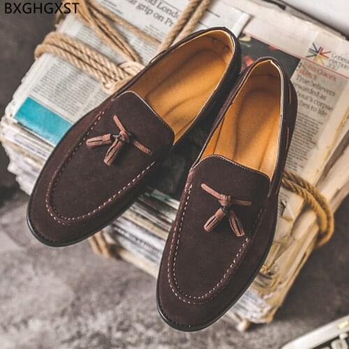 Brown Slip on Shoes Men Formal Dress Shoes for Men Office 2021 Black Mens Leather Shoes Italian Loafers Chaussure Homme Zapatos