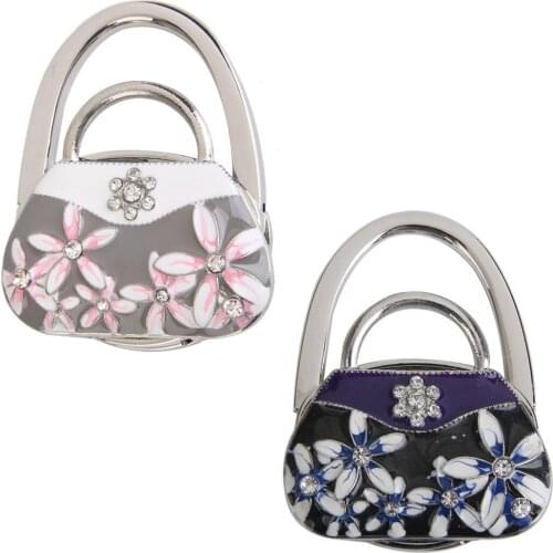 Bag Hook Bag Holder Foldable Hook for Handbag Porcelain Bag Shape