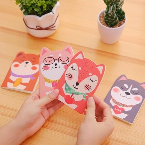 Cute Mini Cartoon Animal Journal Diary Notebook with Lined Paper Notepad Book Kids Korean Creative Notepad Office Supplies
