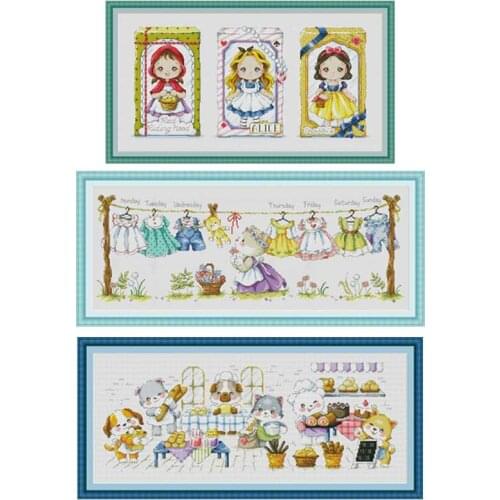 Fairy tale patterns counted 11CT 14CT 18CT Cross Stitch Sets DIY Chinese Cross-stitch Kits Embroidery Needlework