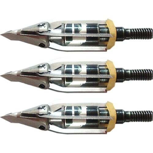 New 6pcs Rotational Meat Seeker Broadheads 100 grain 3 Expandable Blade broadhead For Compound Bow Crossbow Hunting
