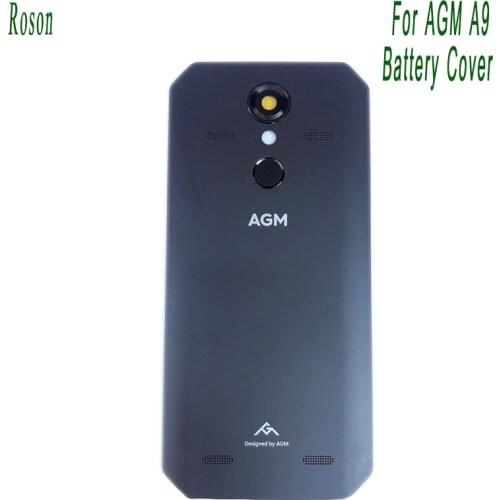 New Original For AGM A9 5.99‘’ IP68 Cell Phone Back Battery Housings Dock Case Cover With Fingerprint Sensor Button Camera Lens