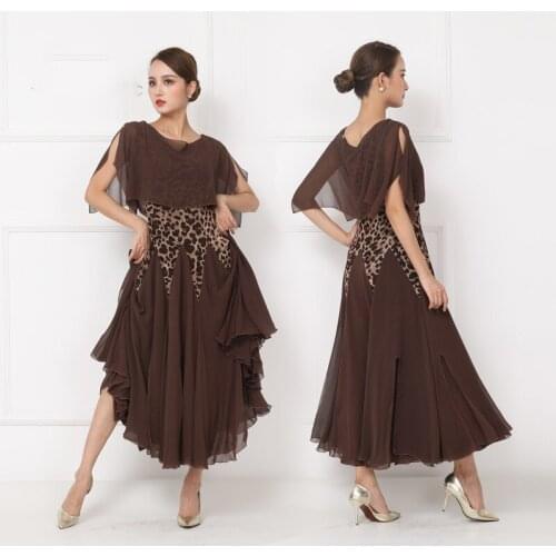 New women modern dance practice costumes sexy ballroom dance competition dress big swing waltz dancing dress