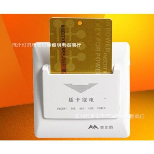 Wholesale high quality Insert key for power plug-in card switch Double cable Sensing wall switch for Hotels and Luxury club