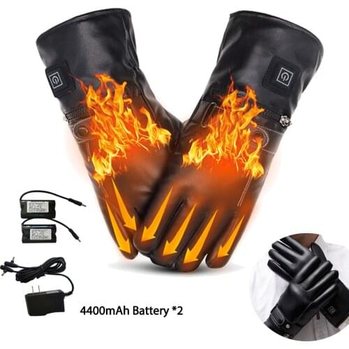 USB Charging Electric Heating Gloves Motor Riding Warm Heated Gloves In Winter For Men Women For Outdoor Skiing Hiking US Plugs