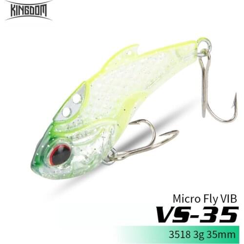 KINGDOM VS-35 3518 Mini VIB Fishing Lure 3g 35mm Sinking Vibration Artificial Hard Baits Saltwater Fishing Tackle Wobblers