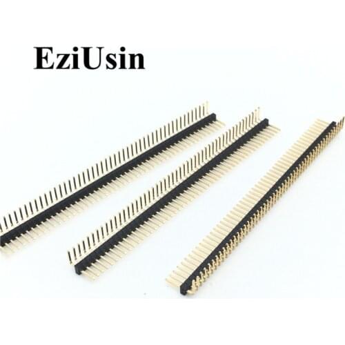 R/A 1.27mm 1.27 Single Row Right angle Male Female Breakaway PCB Board Pin Header socket Connector Pinheader 1*40p 1*50P