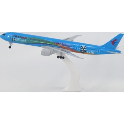 20CM Airplanes Boeing B777 China Eastern Airlines CIIE Theme plane model Alloy Diecast Aircraft Toy Airliner Model Collectible